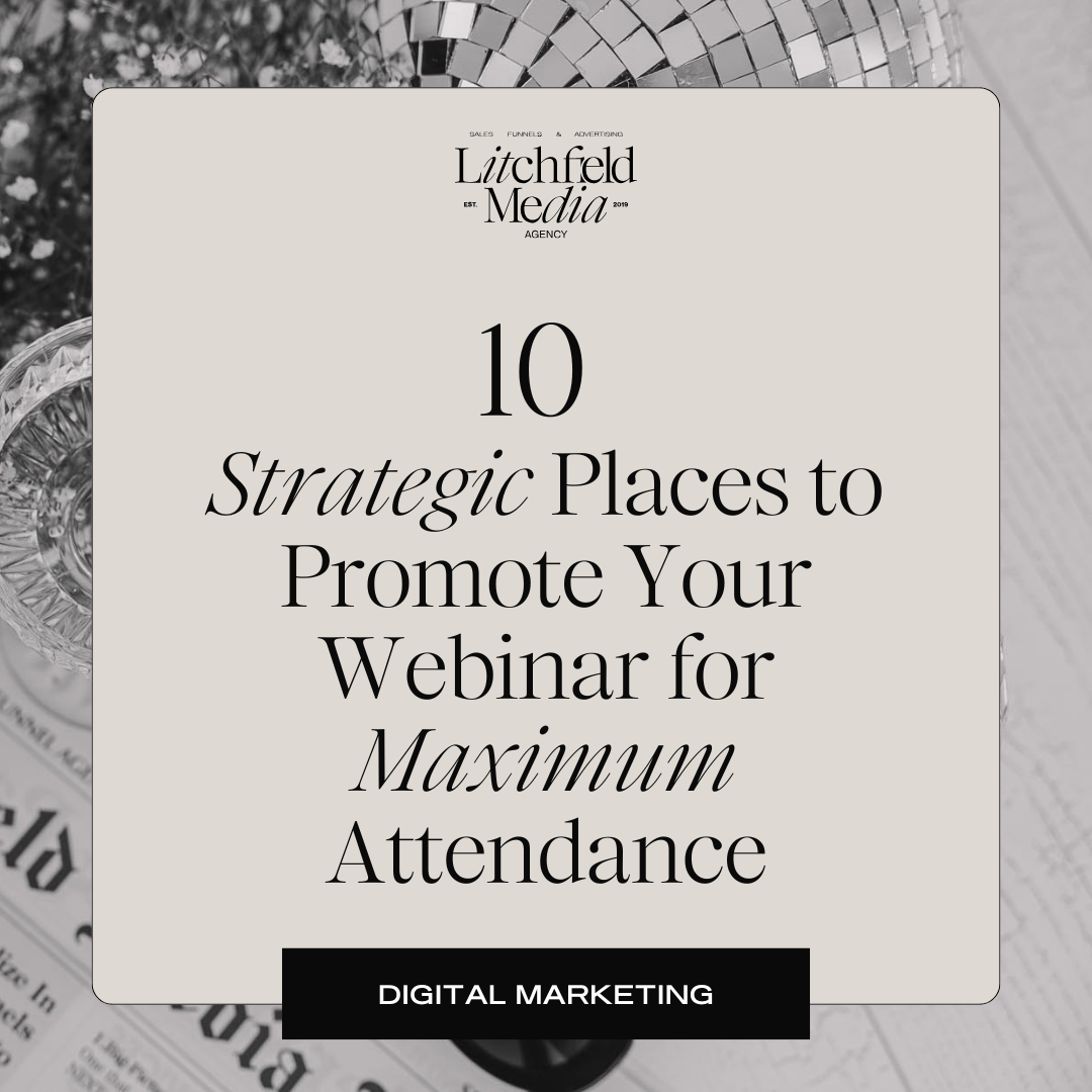 Meta Ads specialist shows 10 places to promote your webinar for maximum attendance
